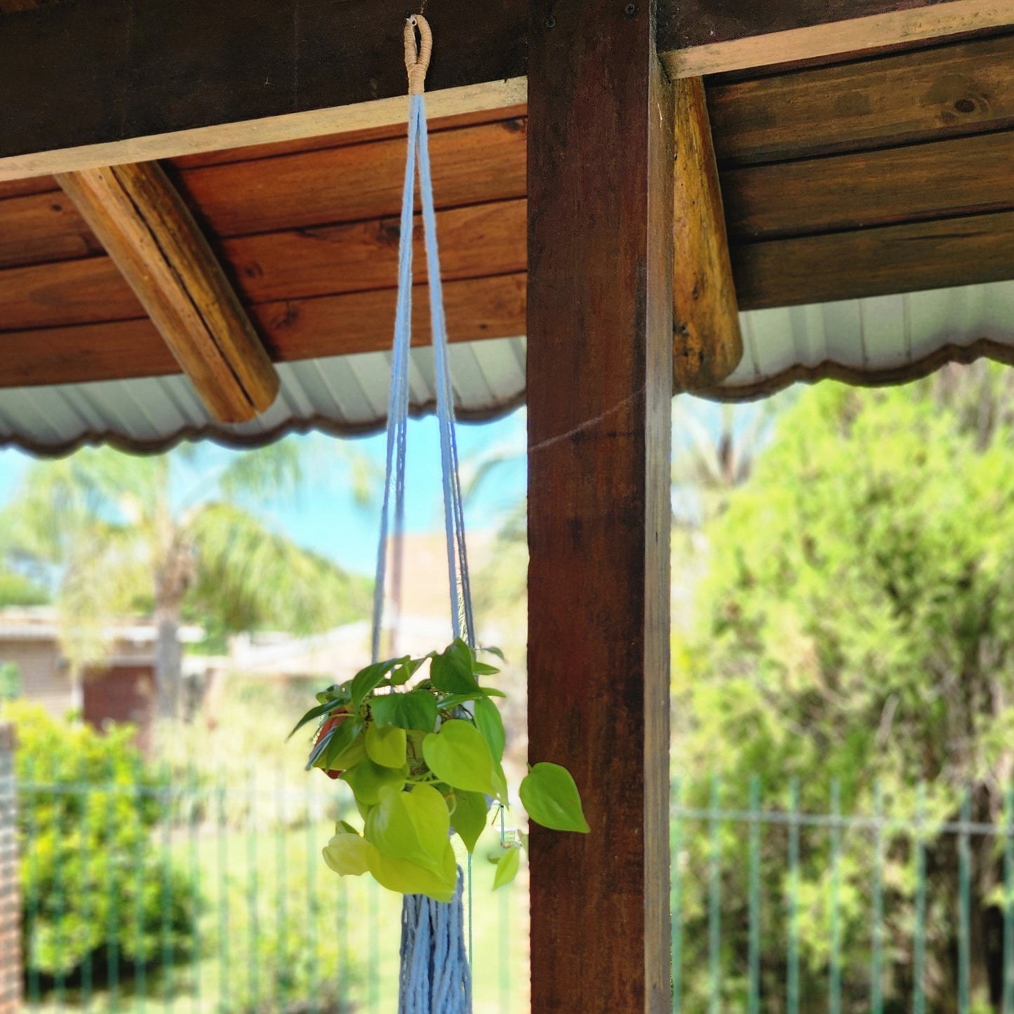 COLGANTE PARA PLANTAS DE MACRAME 4 PETALOS