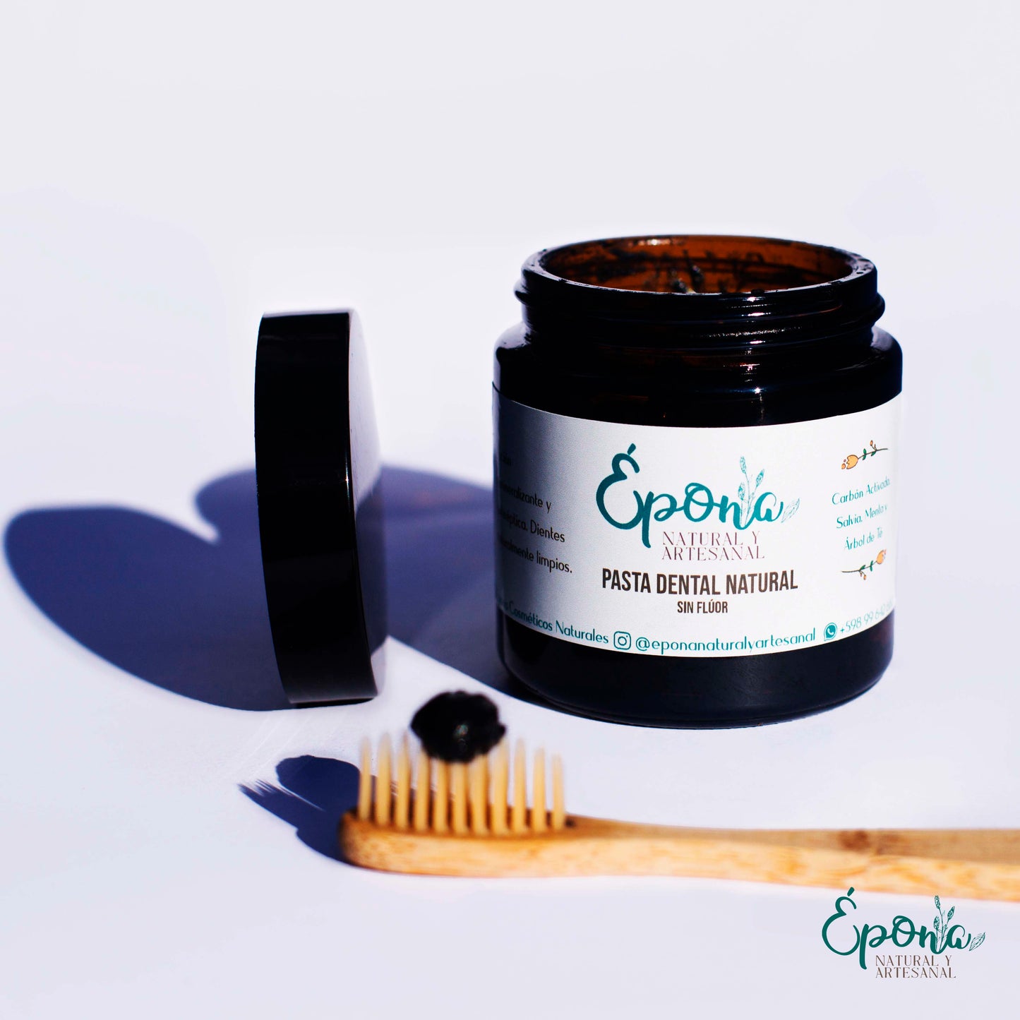 Pasta dental natural en gel. Carbón activado.