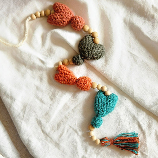 COLGANTE TEJIDO CORAZONES