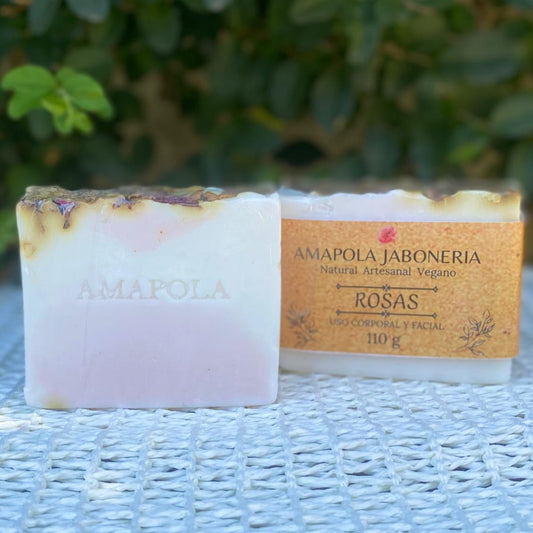 Jabón Facial de Rosas para Pieles Maduras