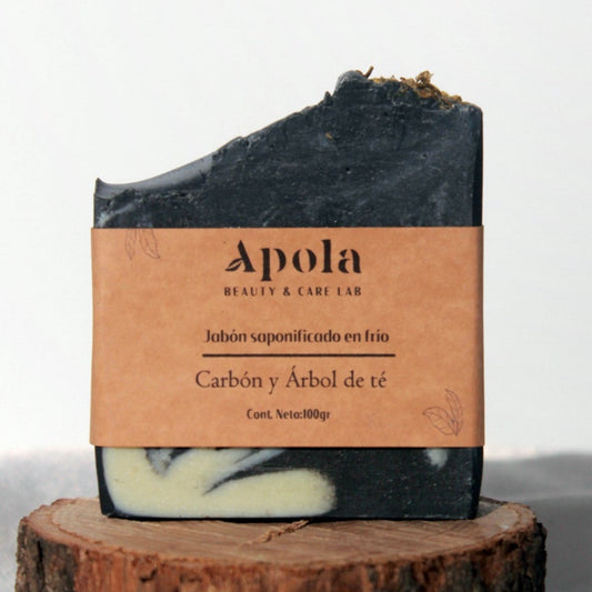 Jabon de Carbón Activado y árbol de te