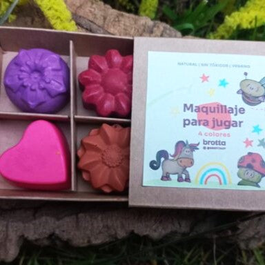 maquillaje para jugar 4 colores sustentable