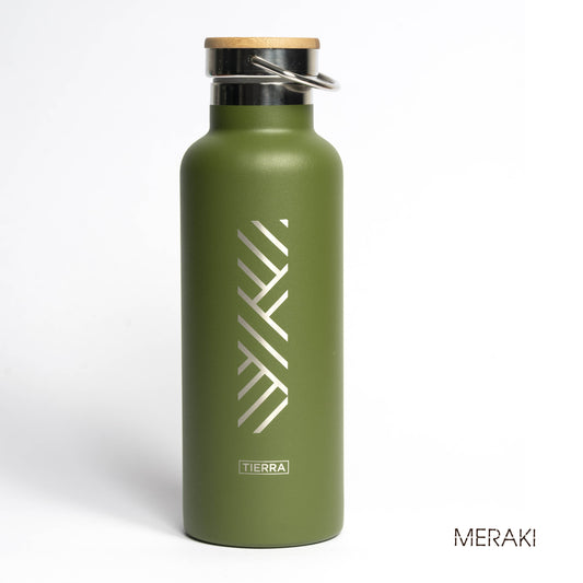 Botella térmica y reutilizable. 5 elementos.