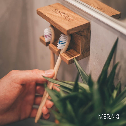 Holder de pared para 2 cepillos dentales