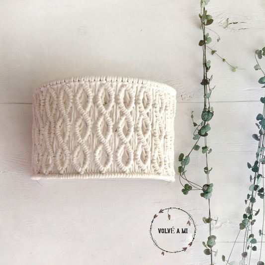 Lámpara de pared Amy, tejida en algodón reciclado. Grande.